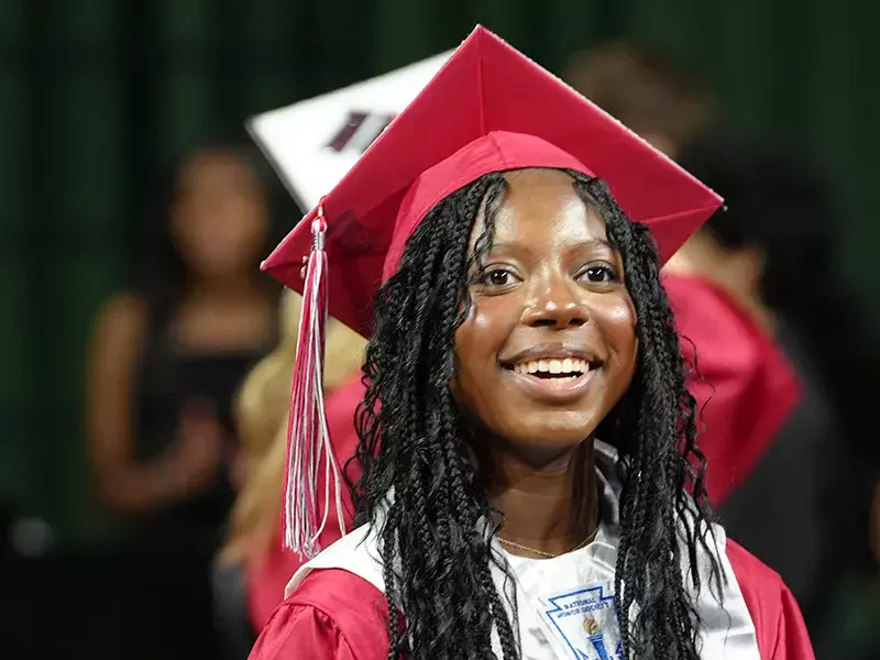 Gainesville High School student at graduation